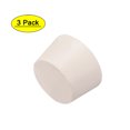thumbnail image 1 of Unique Bargains Tapered Shaped Solid Rubber Stopper for Lab Tube Stopper 2" x 2.44" x 1.46" White 3pcs, 1 of 5