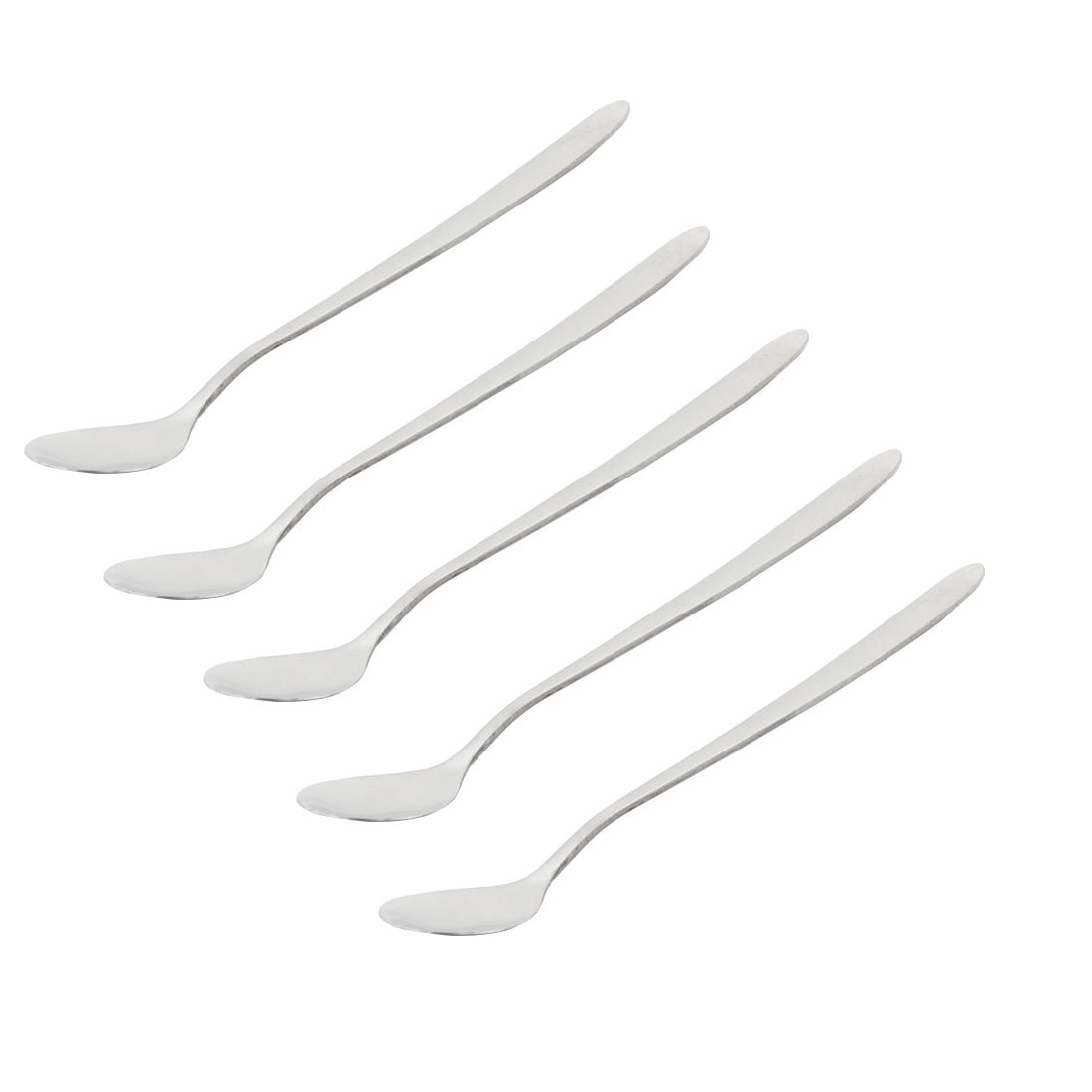 Unique Bargains Tea Coffee Dessert Stir Long Handle Spoon 16cm Length 5 PCS Silver Tone