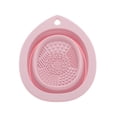 thumbnail image 1 of Unique Bargains Teardrop Shape Makeup Brush Cleaning Mat 1 Pc Pink, 1 of 6