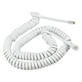 thumbnail image 1 of Unique Bargains Telephone Handset Cord, 4P4C 9.84 Feet Coiled Landline Phone Handset Cable for Home or Office White 4 Pack, 1 of 5