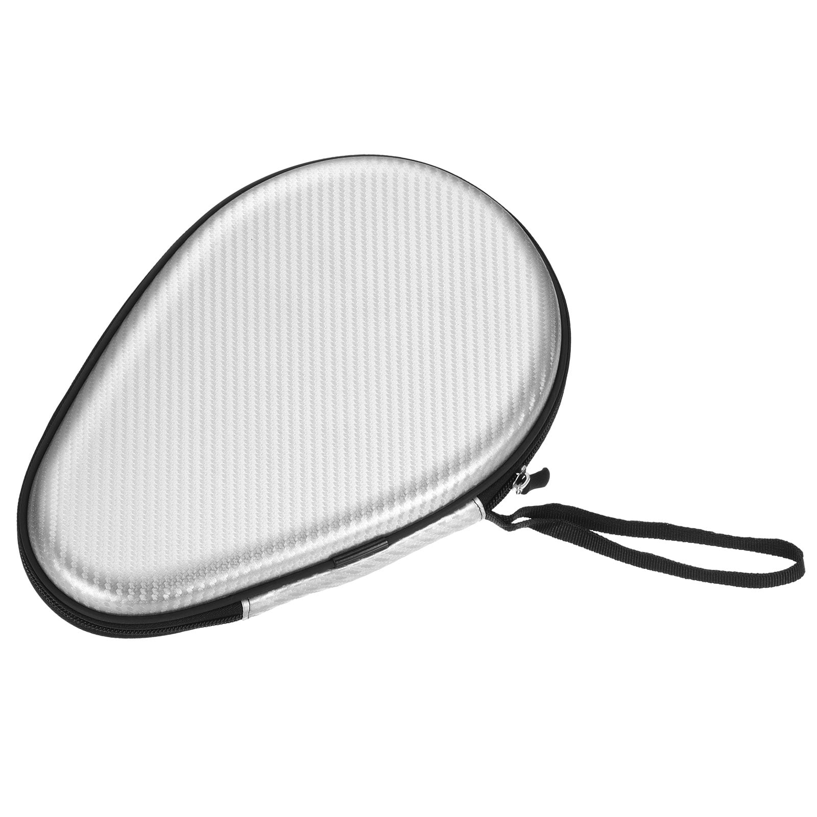 Unique Bargains Tennis Racket Case Ping-Pong Paddle Case Hard Cover Container Bag Silver