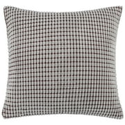 Unique Bargains Texture Solid Decorative Throw Pillow Cover Grey Brown 20" x 20"