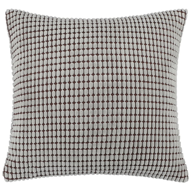 Unique Bargains Texture Solid Decorative Throw Pillow Cover Grey Brown