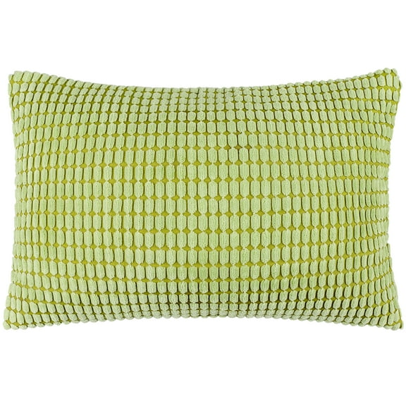 Unique Bargains Texture Solid Decorative Throw Pillow Cover Light Green 12" x 18"
