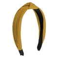 thumbnail image 1 of Unique Bargains Textured Cotton Knot Headband Soft Hairband for Women 1.3 Inch Wide Yellow, 1 of 7