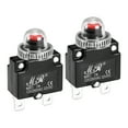 thumbnail image 1 of Unique Bargains Thermal Circuit Breakers 7A Push Button Reset Overload Protector Switch with Waterproof Cap 2 Pcs, 1 of 4