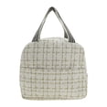 thumbnail image 1 of Unique Bargains Thermal Lunch Bag for Work 9.06"x5.51"x7.87" 1 Pc Beige White, 1 of 5