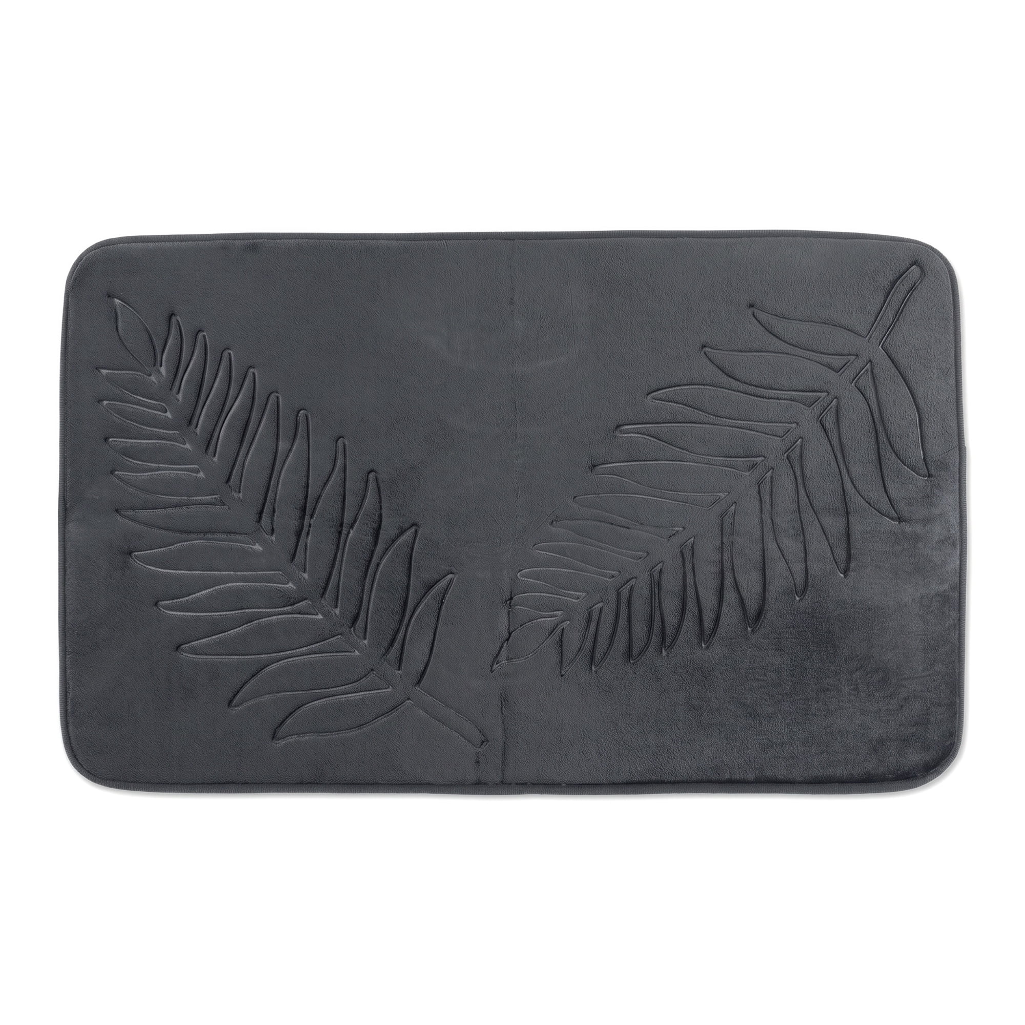 Unique Bargains Thick Absorbent Plush Non Slip Microfiber Bath Mat Dark Gray 32" x 20"