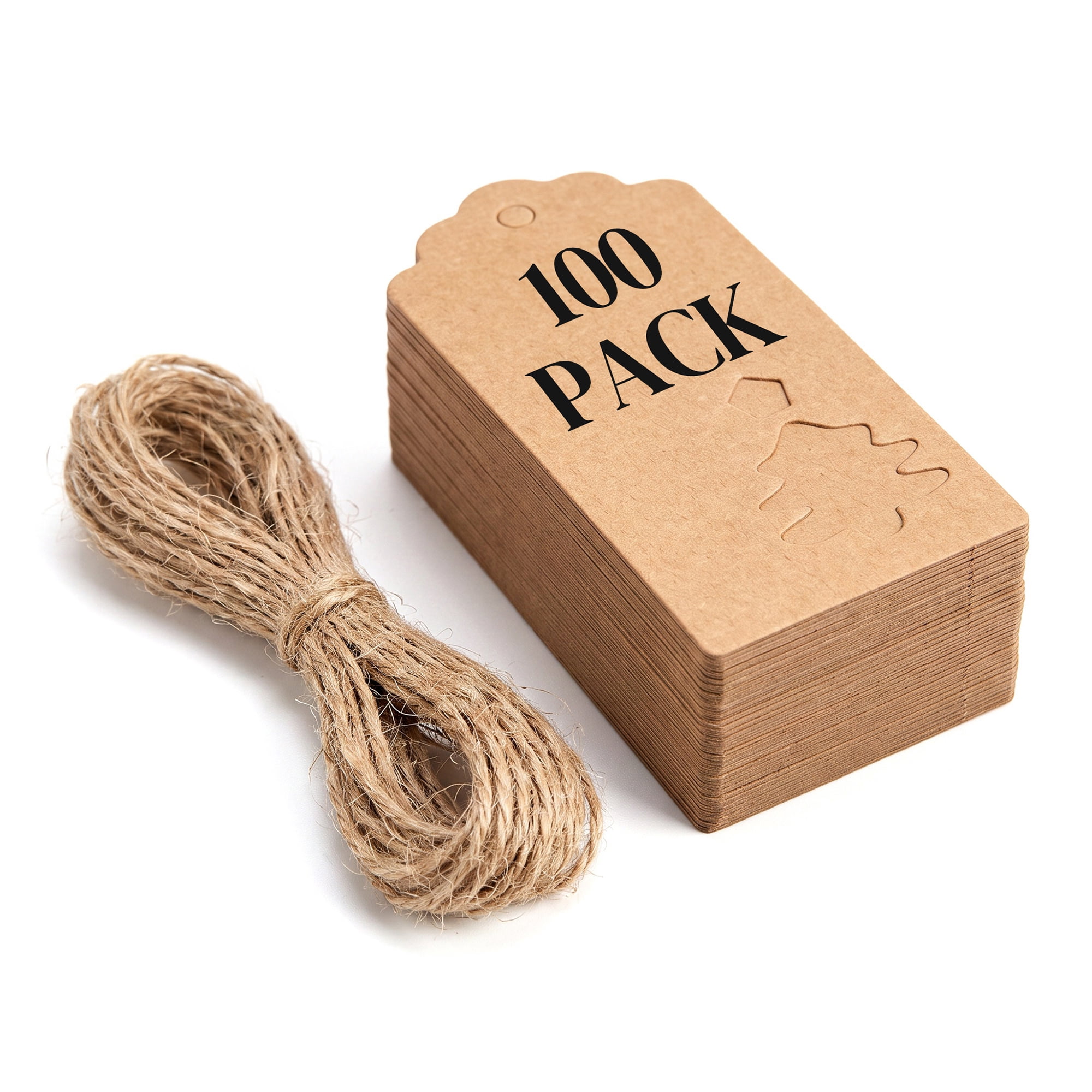 Unique Bargains Thick Presentation Gift Wrapping Tags for Events 1.8" x 3.7" Brown Tree