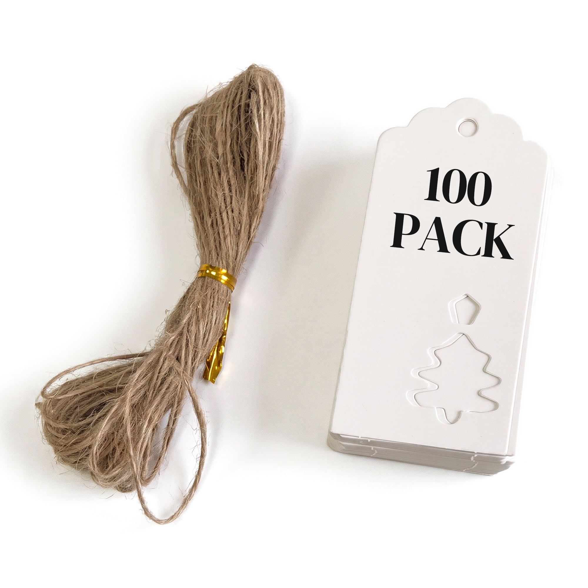 Unique Bargains Thick Presentation Gift Wrapping Tags for Events 1.8" x 3.7" White Tree