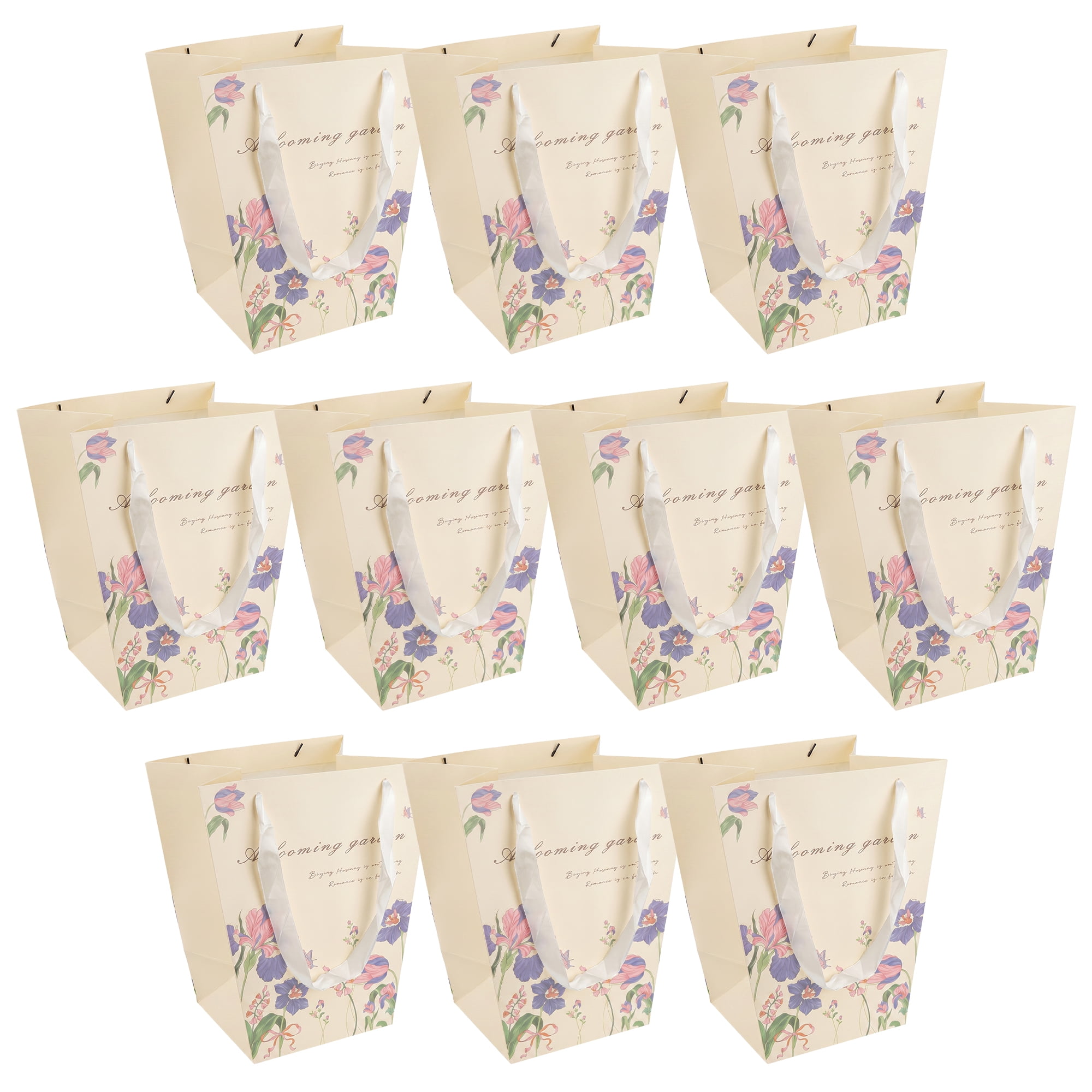 Unique Bargains Thick Totes for Gifts with Comfortable Handles Purple 11.8" x 9.8" x 13.8"