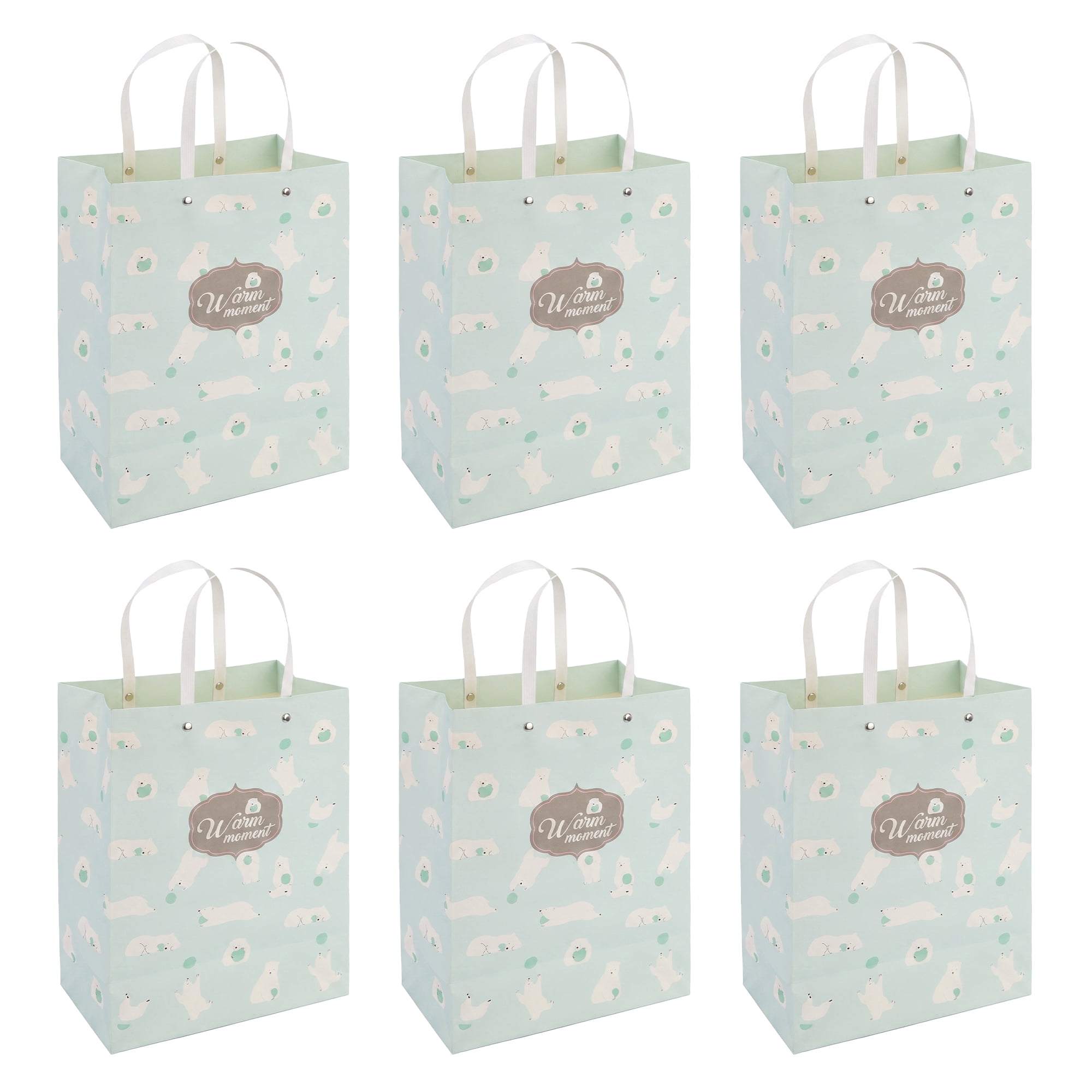 Unique Bargains Thick and Sturdy Gift Bags with High Weight Capacity Green 8.5"x 4.3"x 11"