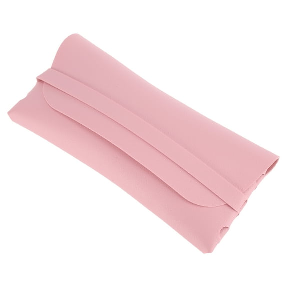 Unique Bargains Thin Horizontal Strap Eyeglasses Case Simple Portable Eyeglasses Storage Pink
