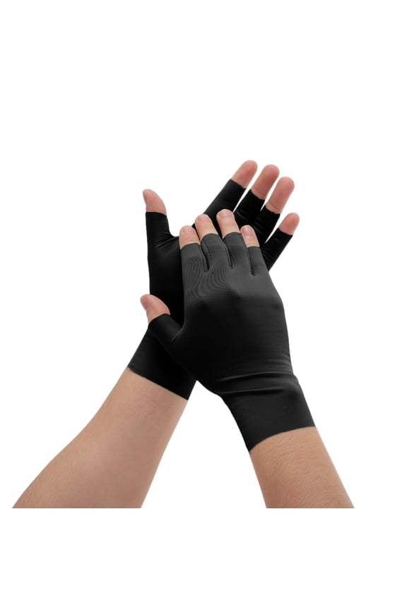 Thin Sunprotection Manicure Gloves 1 Pair Black