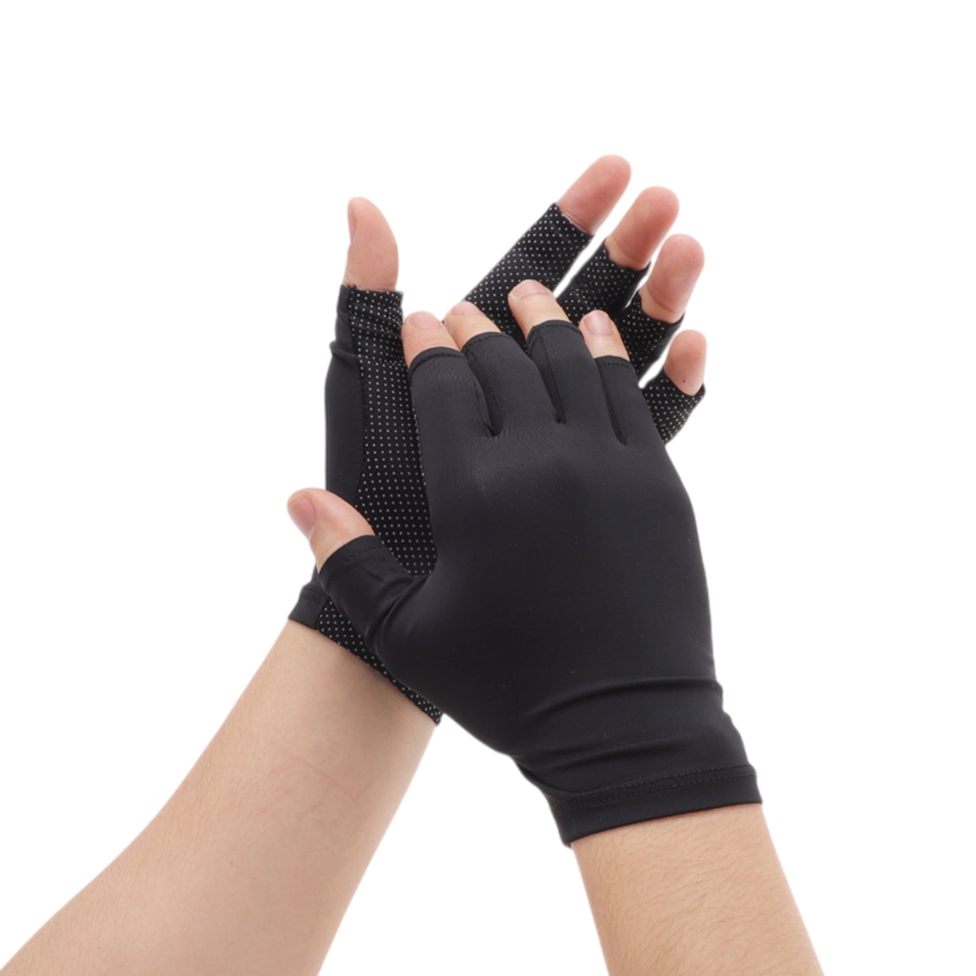 Unique Bargains Thin Ultraviolets-proof Manicure Gloves 1 Pair Black
