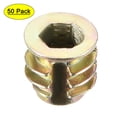 thumbnail image 1 of Unique Bargains Threaded Insert Nuts Zinc Alloy Hex Socket M4 Internal Threads 8mm Length 50Pcs, 1 of 4