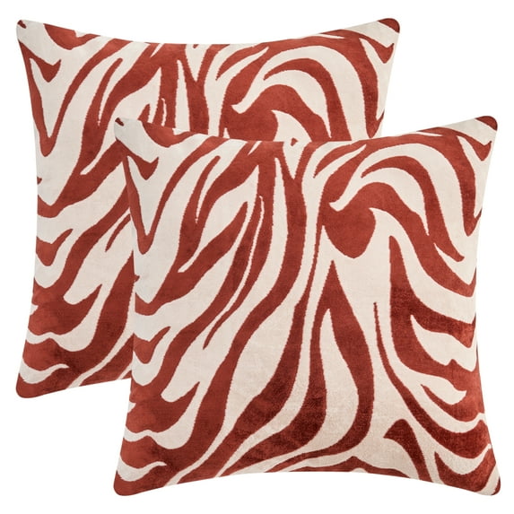 Unique Bargains Throw Pillow Covers Closure Cushion Cover Red 18" x 18"