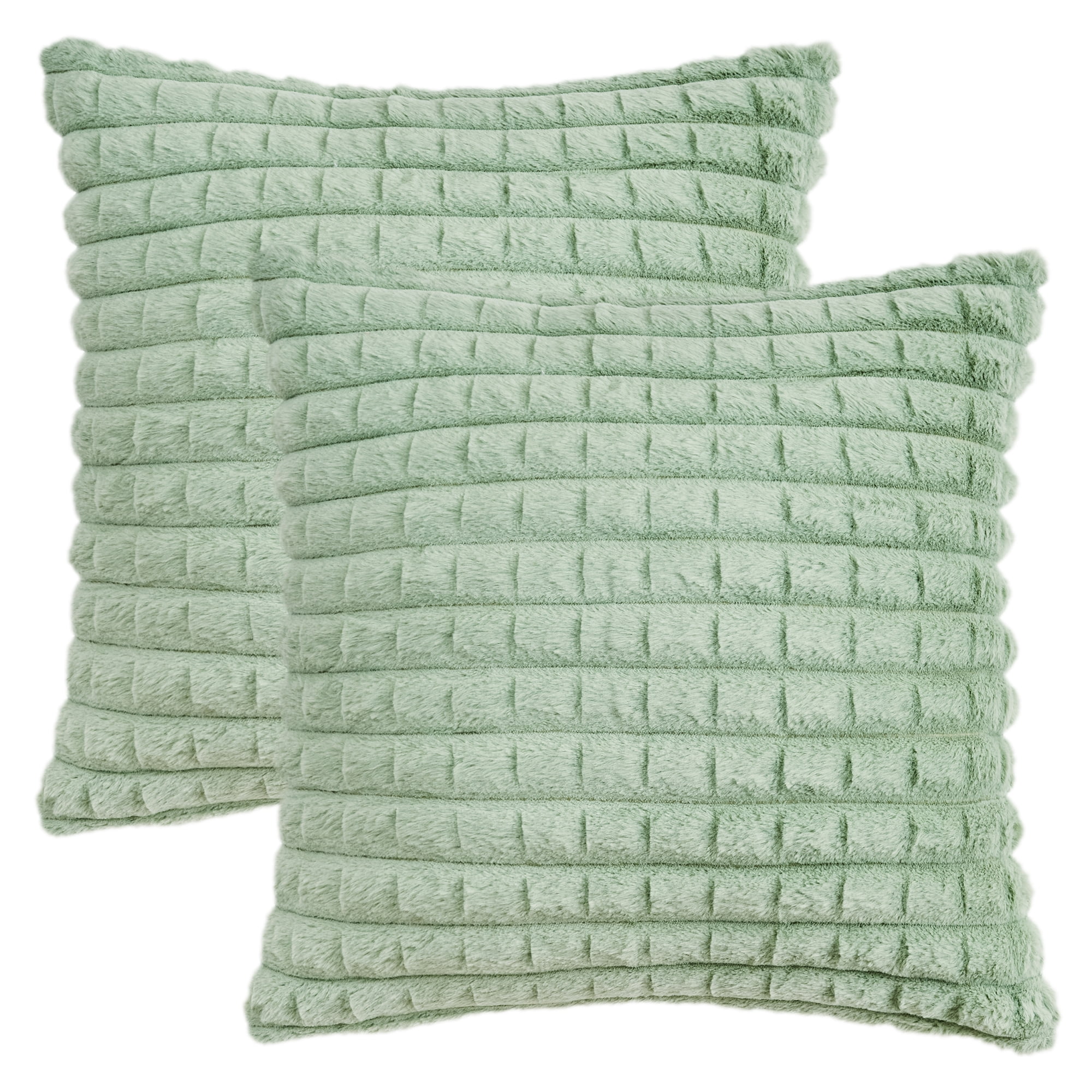 Unique Bargains Throw Pillow Covers Set of 2 for Living Room Decor Green 18" x 18"