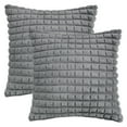 thumbnail image 1 of Unique Bargains Throw Pillow Covers Set of 2 for Living Room Decor Grey 18" x 18", 1 of 6
