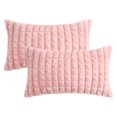 thumbnail image 1 of Unique Bargains Throw Pillow Covers Set of 2 for Living Room Decor Pink 12" x 20", 1 of 6