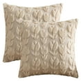 thumbnail image 1 of Unique Bargains Throw Pillow Covers Soft Flower Pattern Khaki 18" x 18", 1 of 6