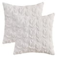 thumbnail image 1 of Unique Bargains Throw Pillow Covers Soft Flower Pattern White 18" x 18", 1 of 6