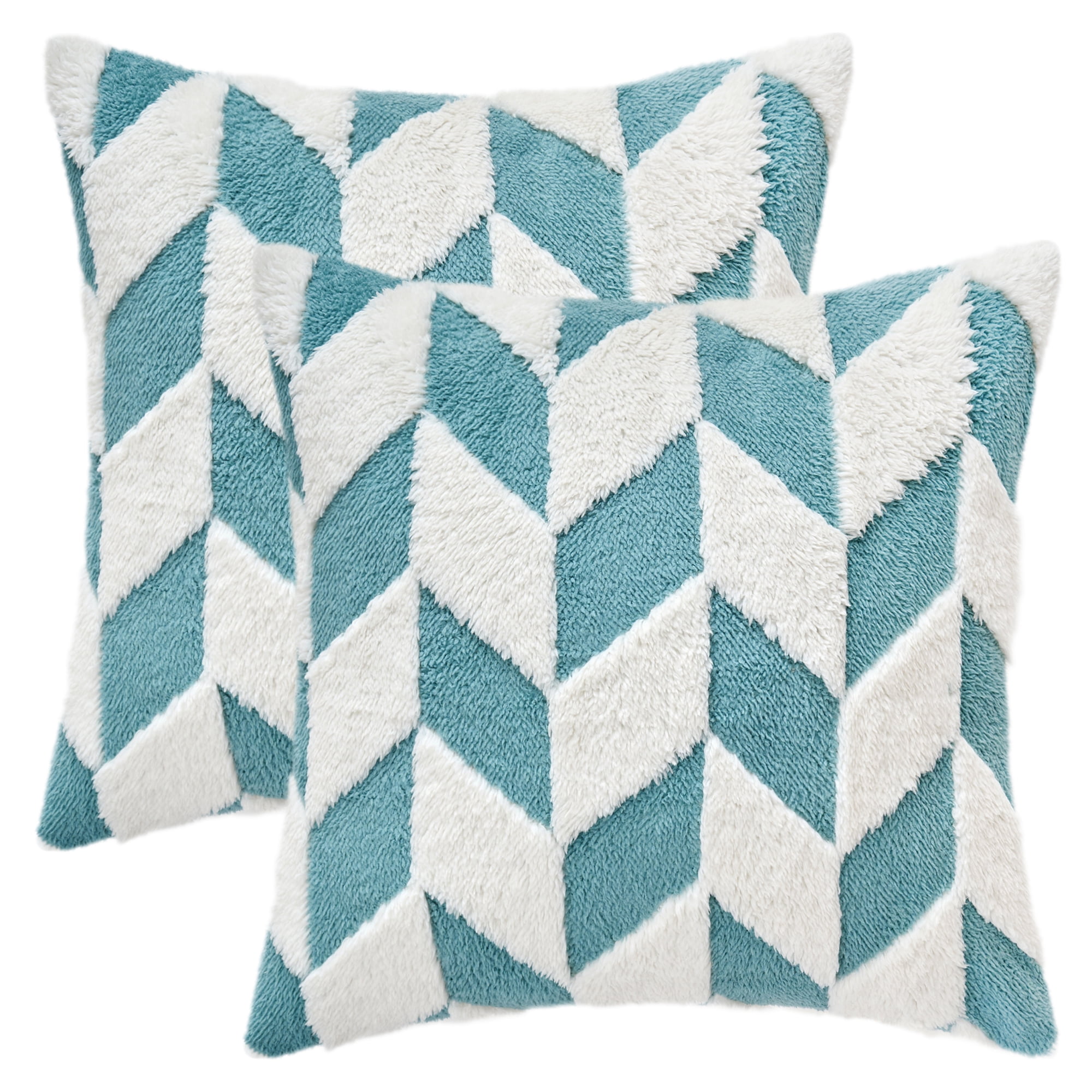 Unique Bargains Throw Pillow Covers for Sofa Blue 18" x 18"