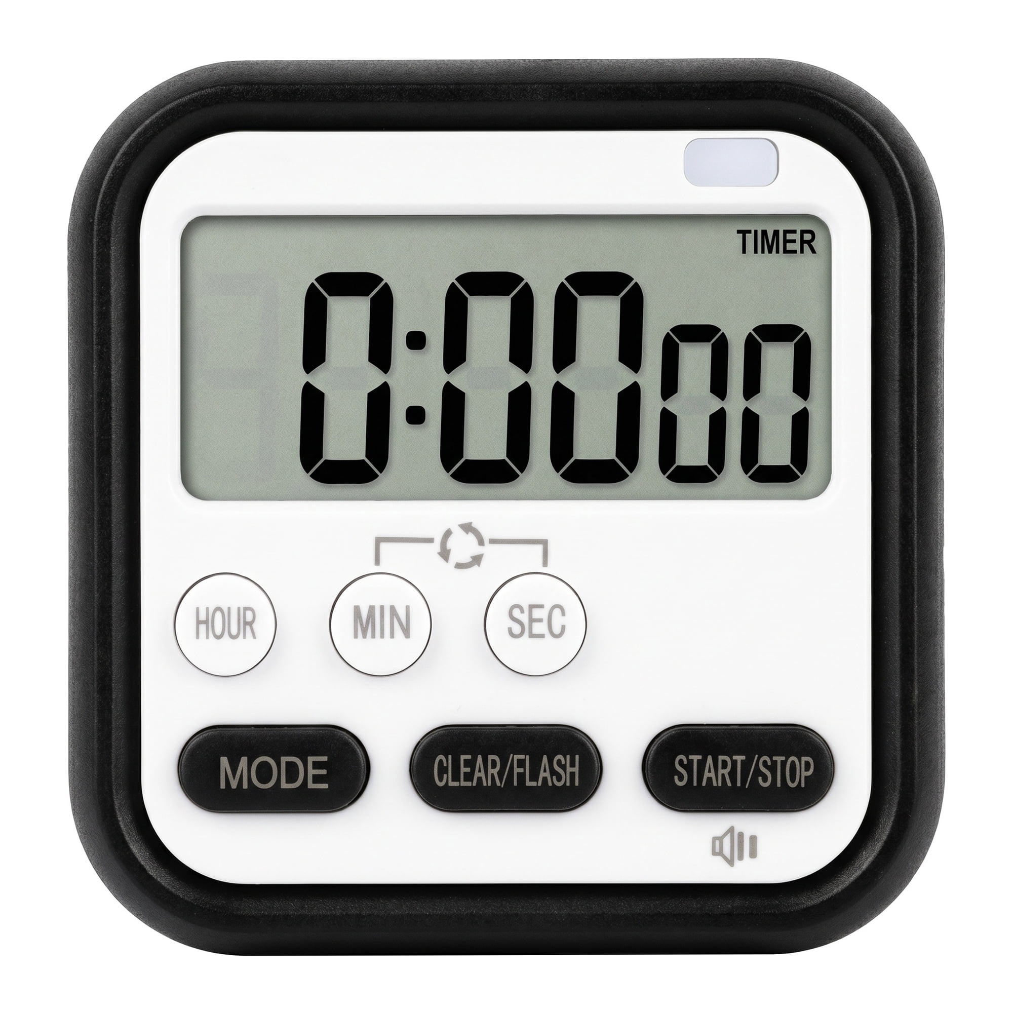 Unique Bargains Timer with Loud Alarm and Magnetic Backing for Classroom Black