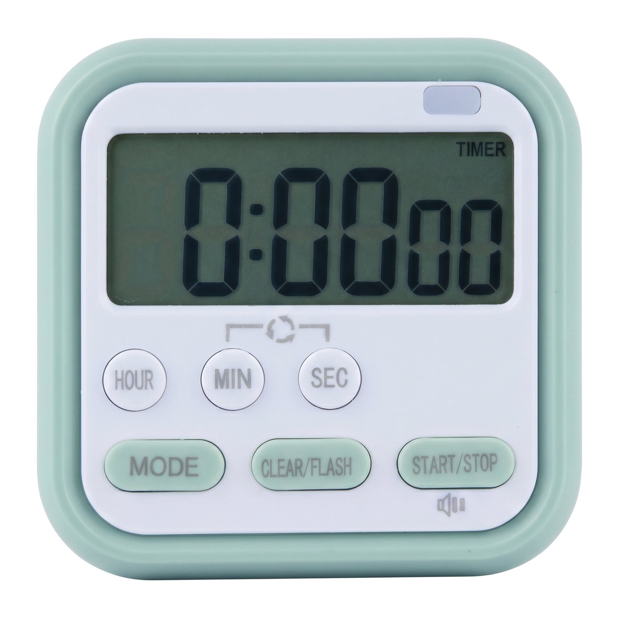 Unique Bargains Timer with Loud Alarm and Magnetic Backing for Classroom Green
