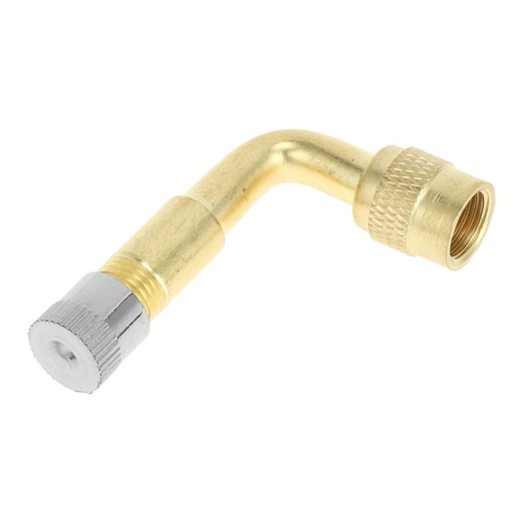 Unique Bargains Tire Valve Extension Stem Adaptor, 100mm Length Stem Extender Pipes Universal for Car Truck Bike Trailer RV Durable Copper Rubber Copper Tone Black