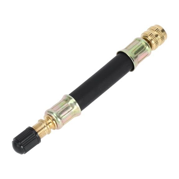 Unique Bargains Tire Valve Stem Air Inflation Adaptor Durable 100mm Long Tire Valve Extension Rubber Black