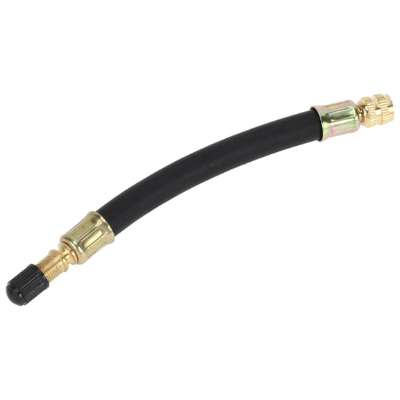 Unique Bargains Tire Valve Stem Air Inflation Adaptor Durable 150mm Long Tire Valve Extension Rubber Black