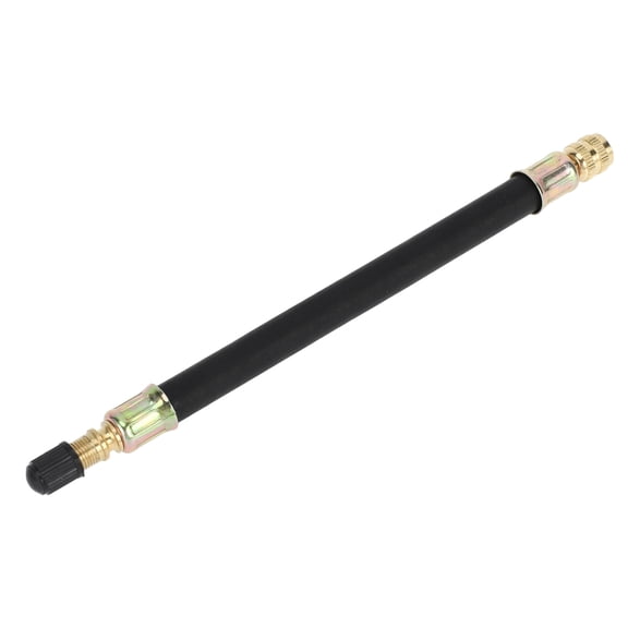 Unique Bargains Tire Valve Stem Air Inflation Adaptor Durable 180mm Long Tire Valve Extension Rubber Black