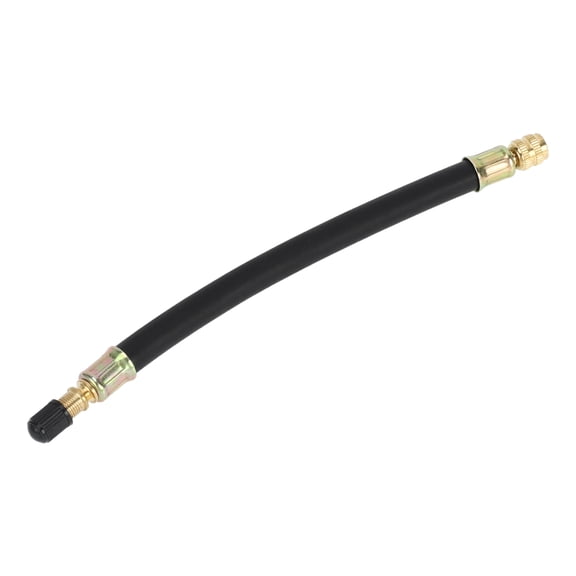 Unique Bargains Tire Valve Stem Air Inflation Adaptor Durable 200mm Long Tire Valve Extension Rubber Black