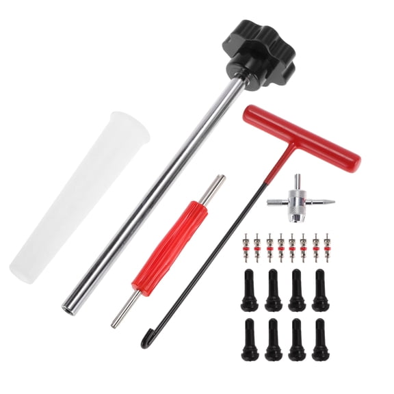 Unique Bargains Tire Valve Stem Puller Set Black Puller Multi-function Wrench TR414 Valve Stem for Motorcycle Trunk Car RV and Car Tires Durable Valve Core Extractor 1 Set