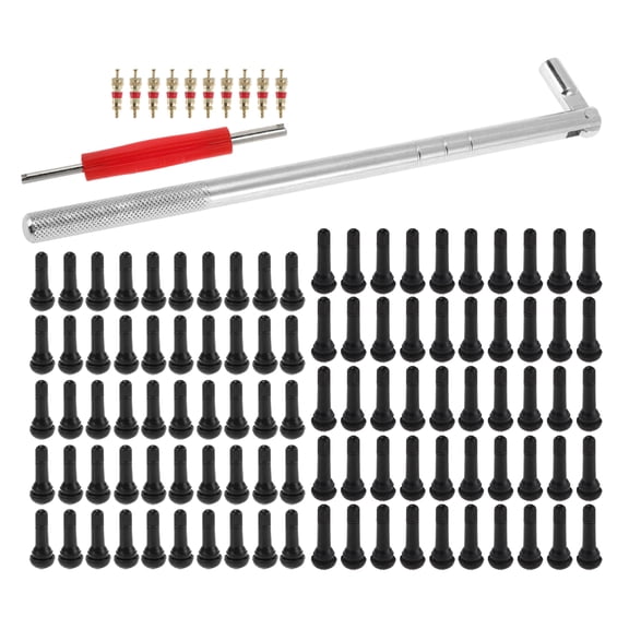 Unique Bargains Tire Valve Stem Puller Set Silver Tone Puller TR413 Valve Stem TR414 Valve Stem for Bike Trunk Car RV and Car Tires Durable Valve Core Extractor 1 Set
