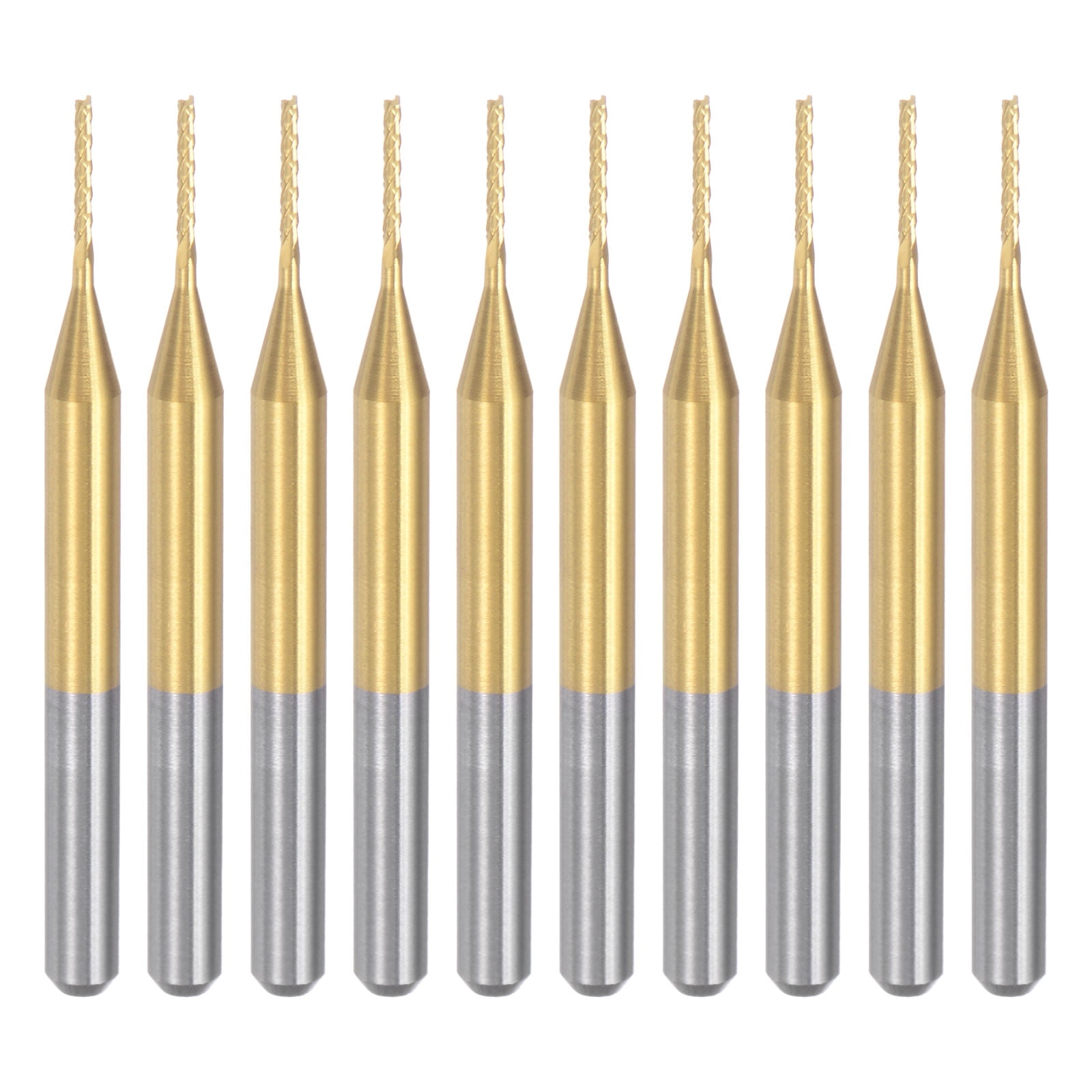 Unique Bargains Titanium Coat Carbide End Mill Engraving Milling Cutter 0.8mm
