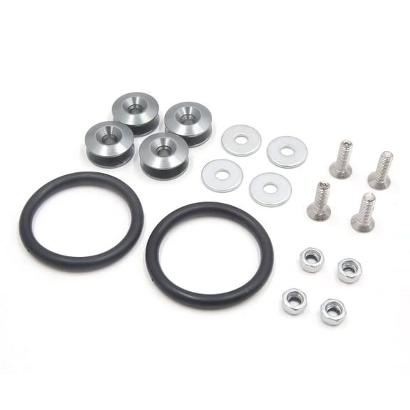 Unique Bargains Titanium Tone Quick Release Car Bumper Trunk Fender Hatch Lid Fastener Kit