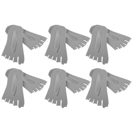 Unique Bargains Toe Socks Breathable Split Toe Compression Socks Non-Slip Gray 6 Pair Nylon