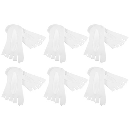 Unique Bargains Toe Socks Breathable Split Toe Compression Socks Non-Slip White 6 Pair Nylon