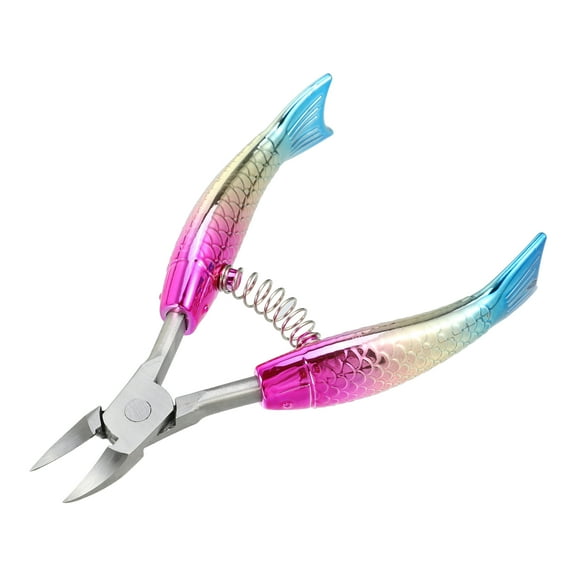 Unique Bargains Toenail Clippers for Thick Nails Sharp Nail Clippers for Men and Women Nail Clippers Pink Gradient Blue