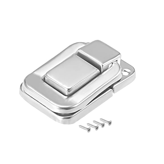 Unique Bargains Toggle Latch, 37mm Silver Tone Decorative Hasp Wooden Box Catch 20Pcs