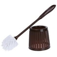 thumbnail image 1 of Unique Bargains Toilet Brush Long Handle Flexible Brush Head Brown 1 Pc, 1 of 5