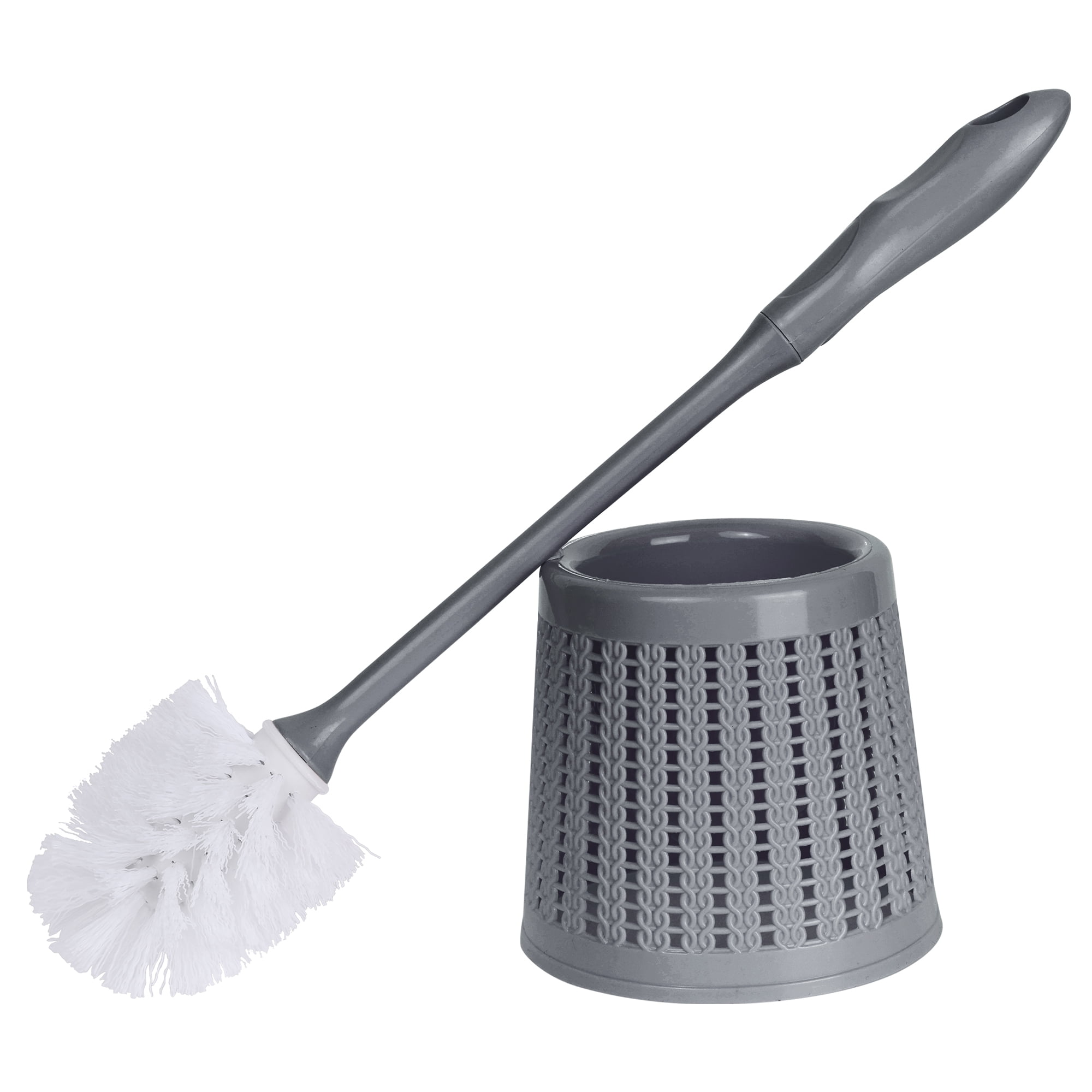 Unique Bargains Toilet Brush Long Handle Flexible Brush Head Gray 1 Pc