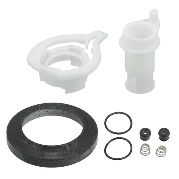 Unique Bargains Toilet Water Assembly Valve Kit Durable Plastic 1 Set Black