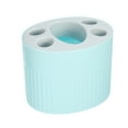 thumbnail image 1 of Unique Bargains Toothbrush Holders Bathroom Toothbrush Holders Toothbrush Storage Organizers 4.69"x3.62"x3.73" Blue, 1 of 7