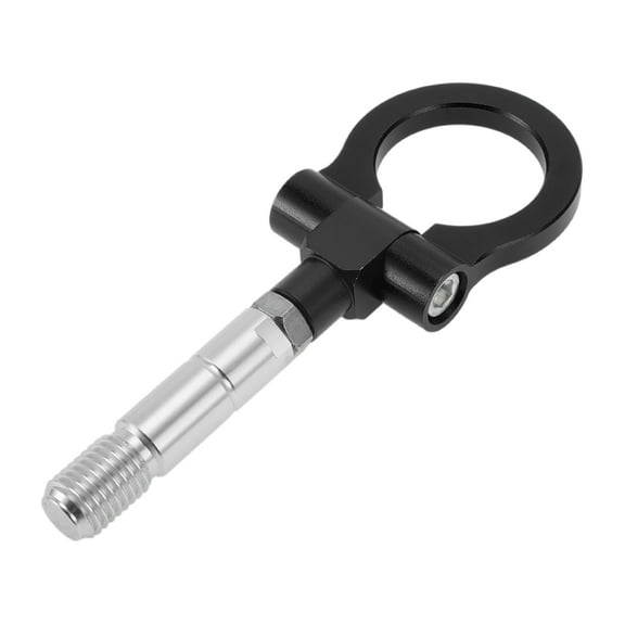 Unique Bargains Tow Bars For Vehicles for Mazda RX8 2003-2008 Front Rear Tow Hook 11mm Aluminum Alloy 104mm Black 1 Set