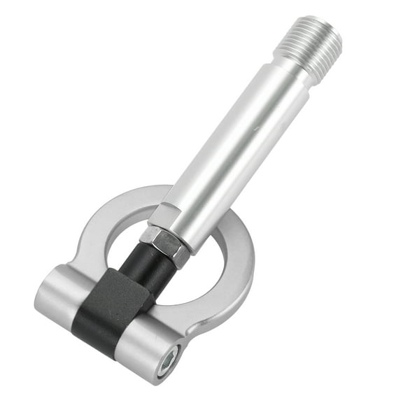 Unique Bargains Tow Hook /Universal Car Front Bumper Towing Hook / Durable Metal Rotary Tow Hook Ring for Toyota Yaris EP 23.0cm 1pcs Silver Tone