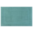 thumbnail image 1 of Unique Bargains Towel Cotton Banded Bath Mat Reversible Step Out Soft Bath Rug Absorbent Blue 16" x 24", 1 of 6