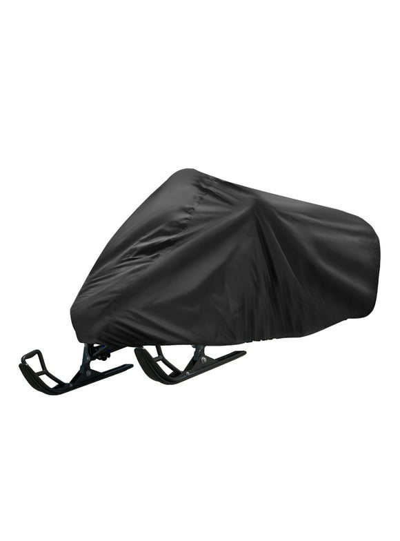 Unique Bargains Trailable Snowmobile Cover 190T Polyester Fits Up to 115" Waterproof Dustproof Universal Black